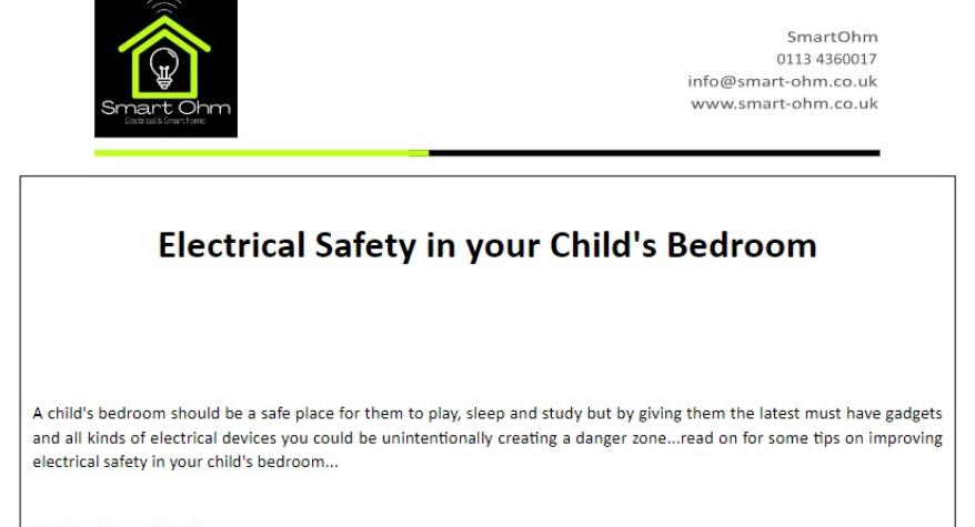 Childs bedroom safety