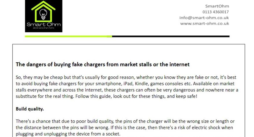 Fake chargers